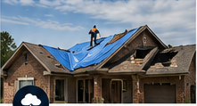 Storm damaged roof